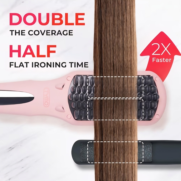 💜 2/$35 or 3/$55  TYMO Pink Hair Straightening Brush - Picture 6 of 8